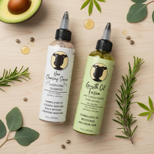 Hair Care Duo – Hair Cleansing Sauce + Growth Oil Fusion